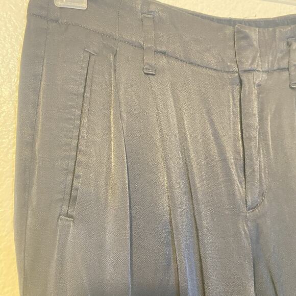Gap Relaxed Satin Drapey Tapered Trousers Size 4 Tall 4T - Picture 3 of 11